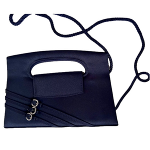 Valerie Stevens Vintage navy blue Mini Bag clutch wristlet
